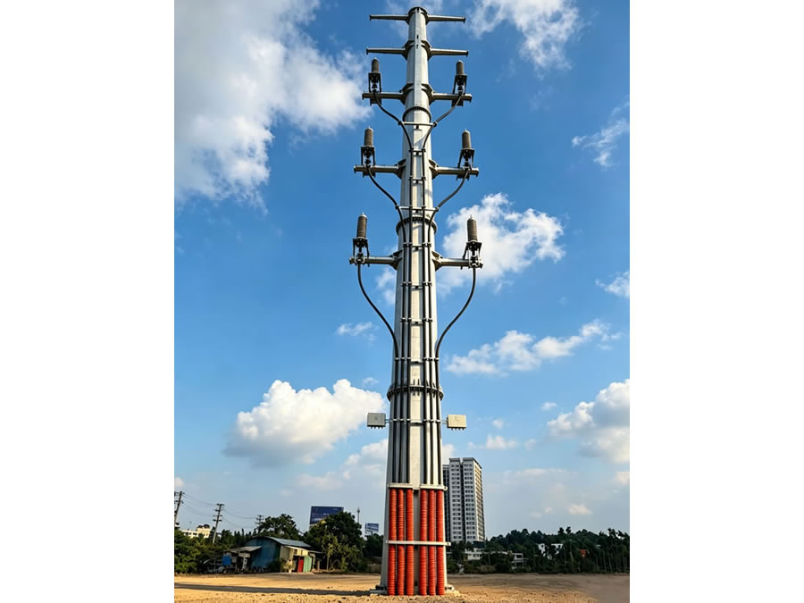 Vietnam NDT122-37m & PTE-122-33m Power Pole Projects Delivered Successfully